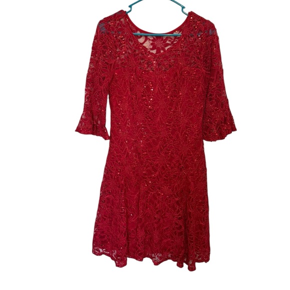 Rabbit Rabbit Rabbit Burgundy Lace Dress - Picture 2 of 4